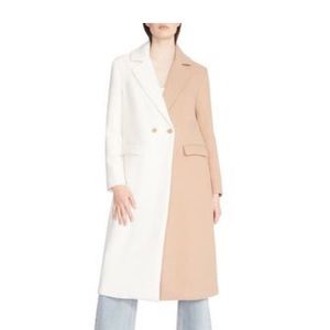 Steve Madden Caroline Colorblock Coat in Camel XS